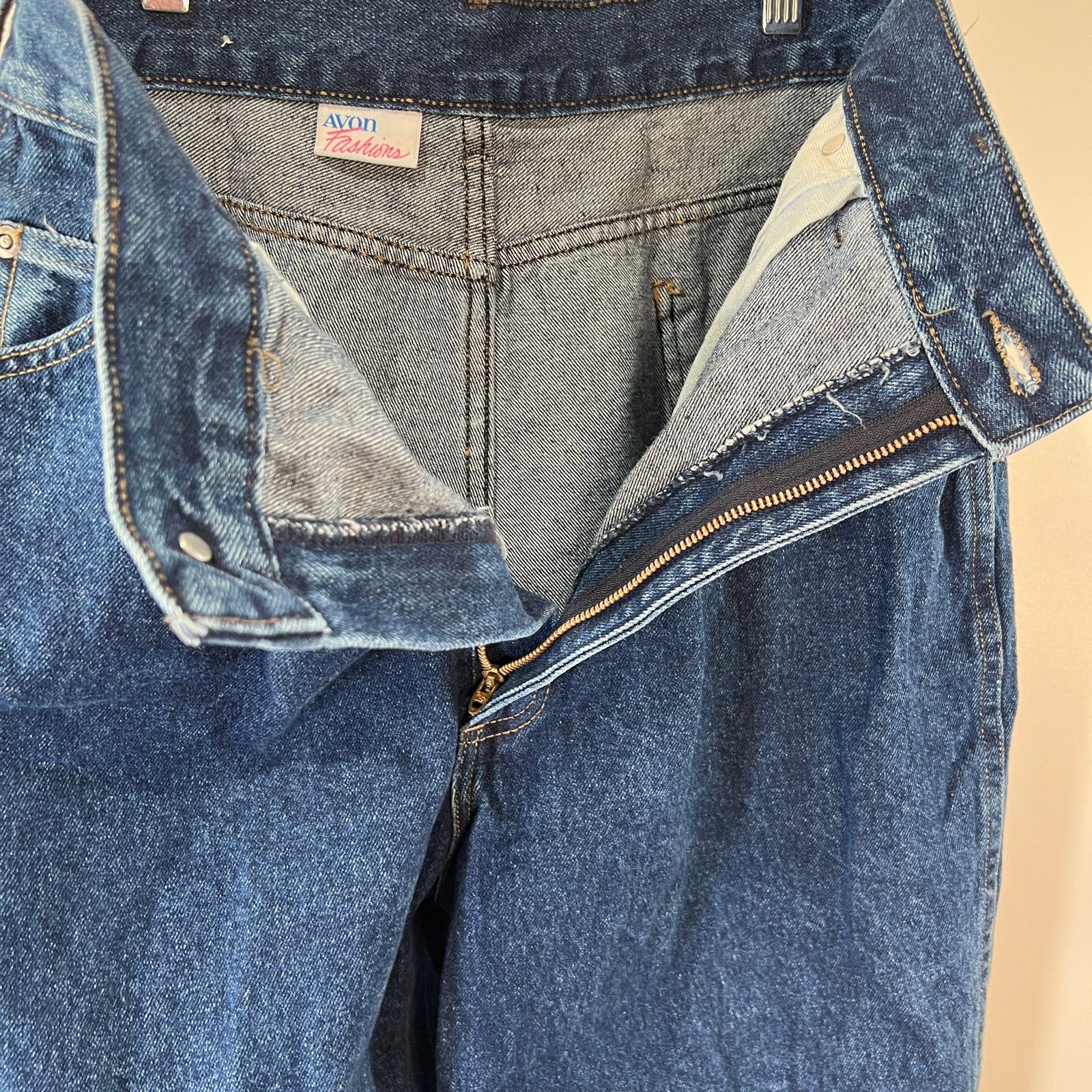 Vintage Vintage 80s Avon Fashions Jeans Stone Washed High Waisted Size 33" - 6 Thumbnail