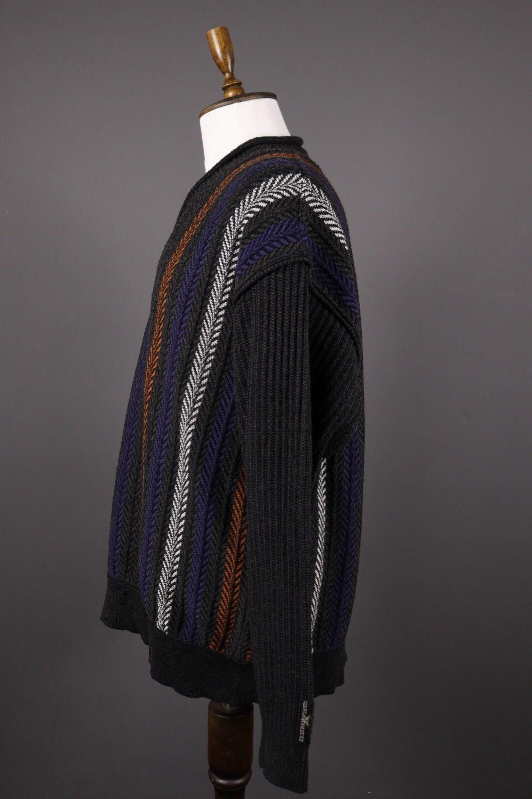 Carlo Colucci Carlo Colucci Black Stripe Wool Knit Sweater Size 54 Size US M / EU 48-50 / 2 - 5 Thumbnail