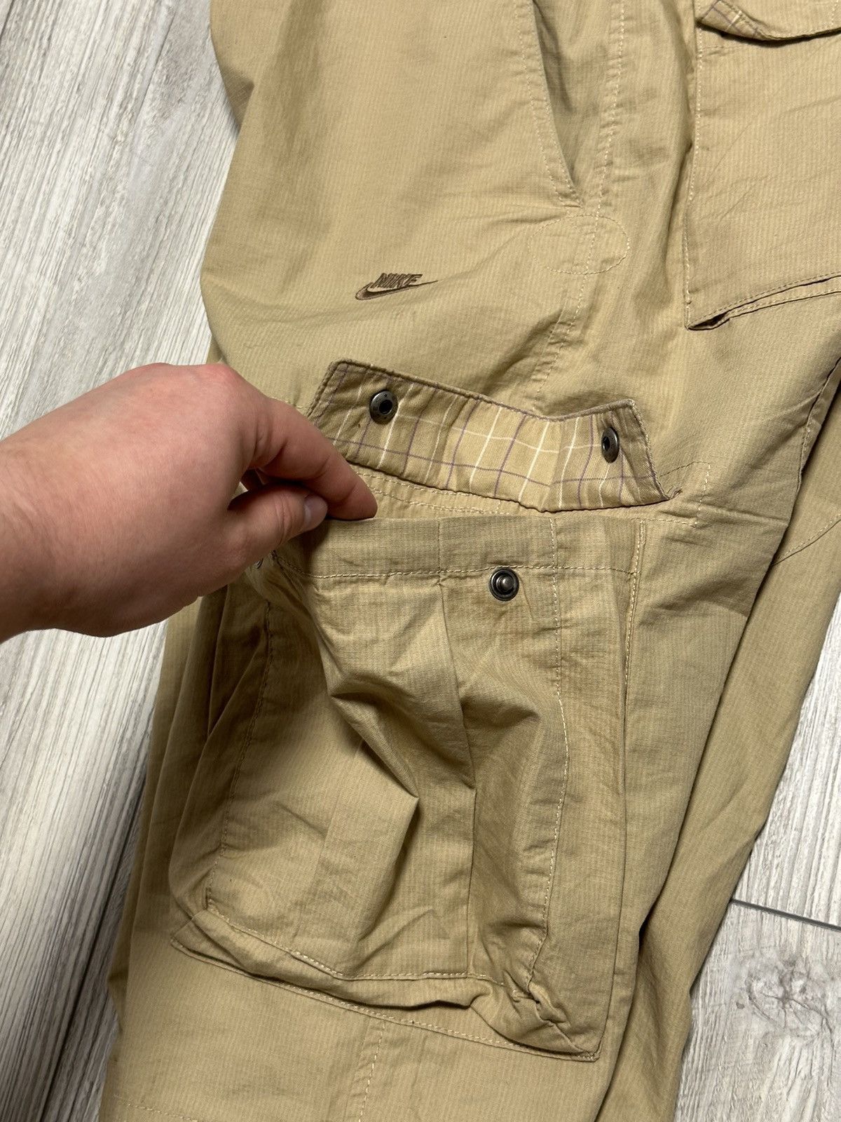 Other VERY RARE NIKE CARGO PANTS DRILL GORPCORE JAPAN STYLE Y2K 90 Size US 30 / EU 46 - 12 Thumbnail