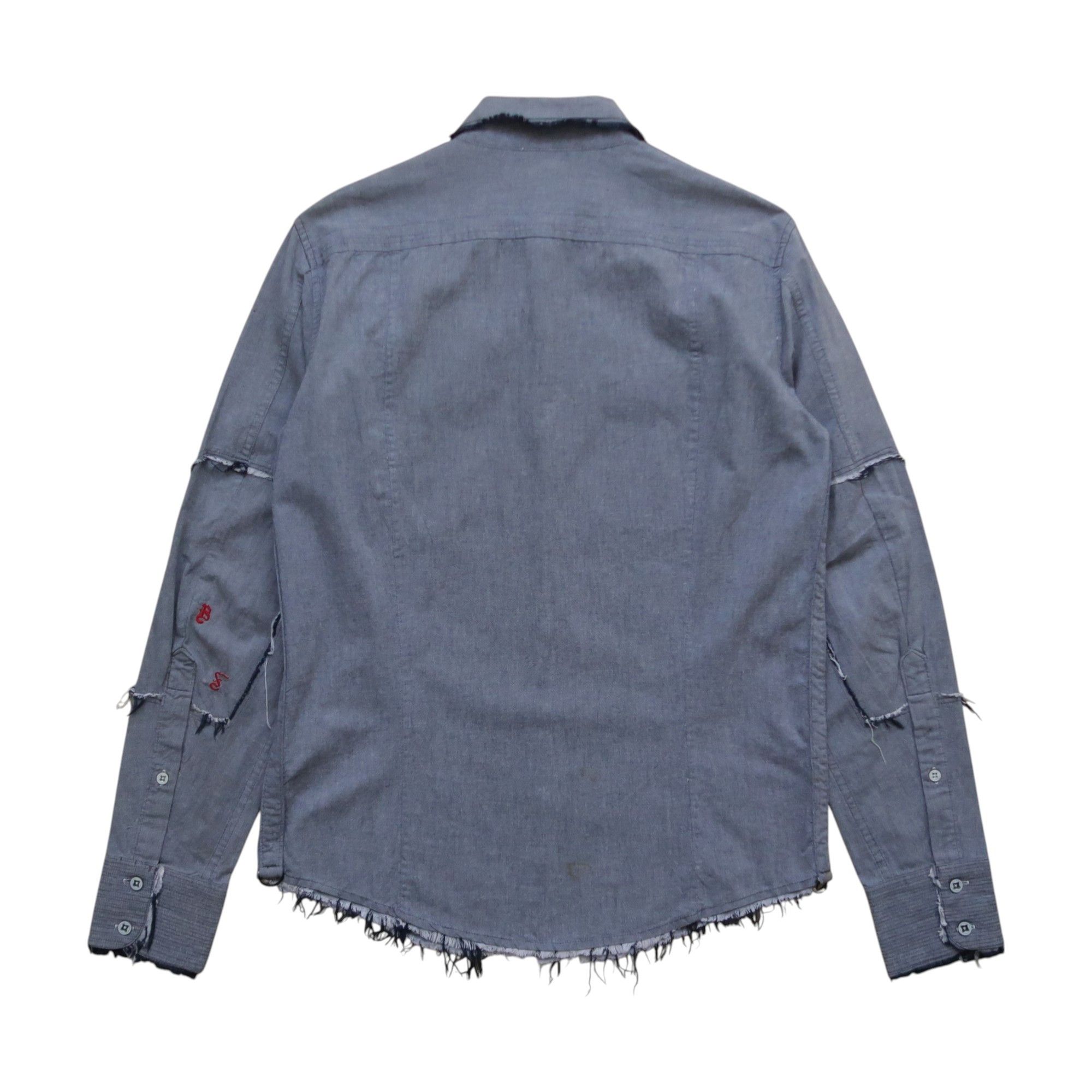 Japanese Brand 1990s Diesel Distressed Western Shirt Unfinished Size US M / EU 48-50 / 2 - 2 Thumbnail