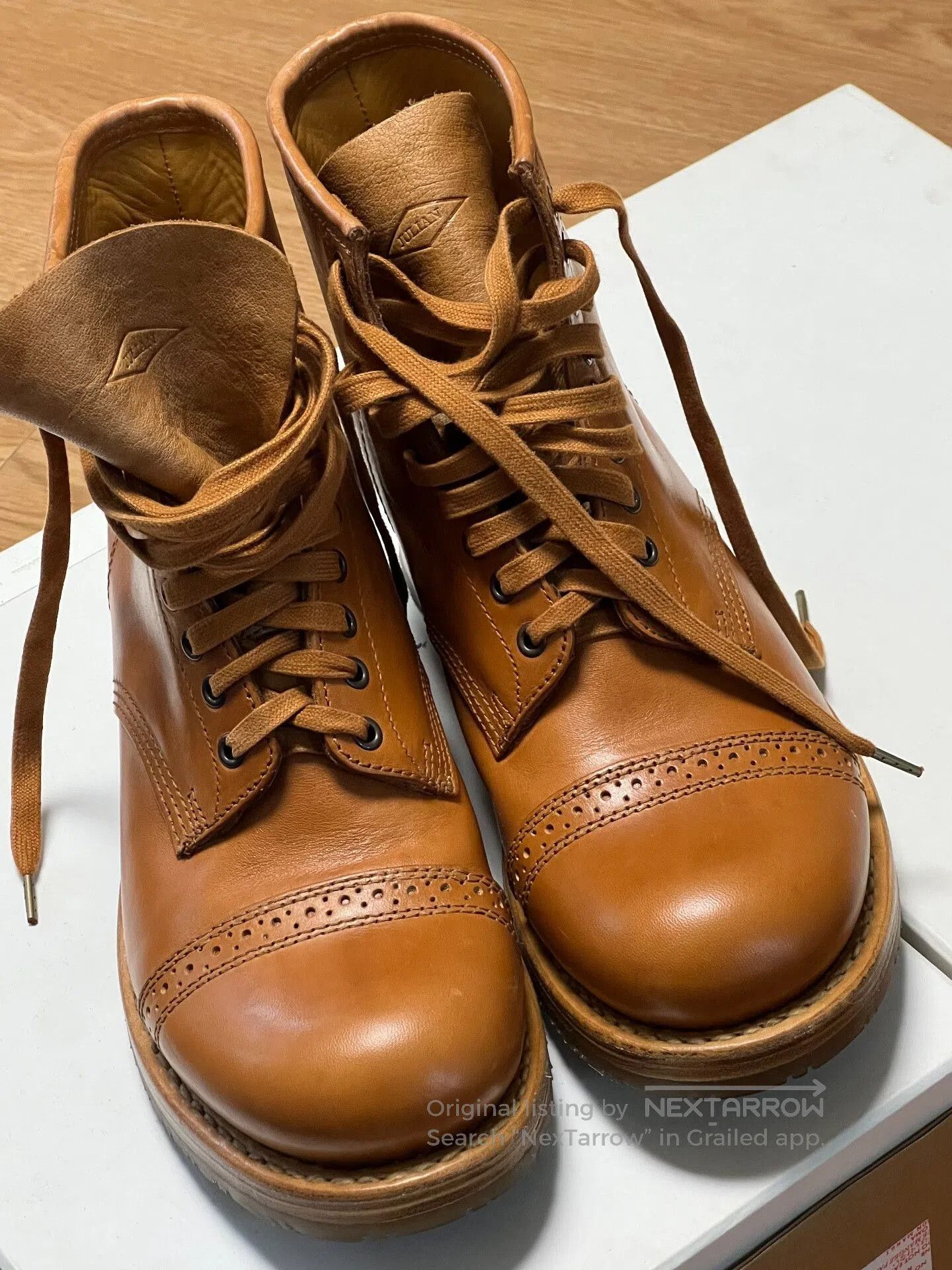 Madison Julian Whiskey Leather Boots Limited Edition. Size US 8.5 / EU 41-42 - 6 Thumbnail