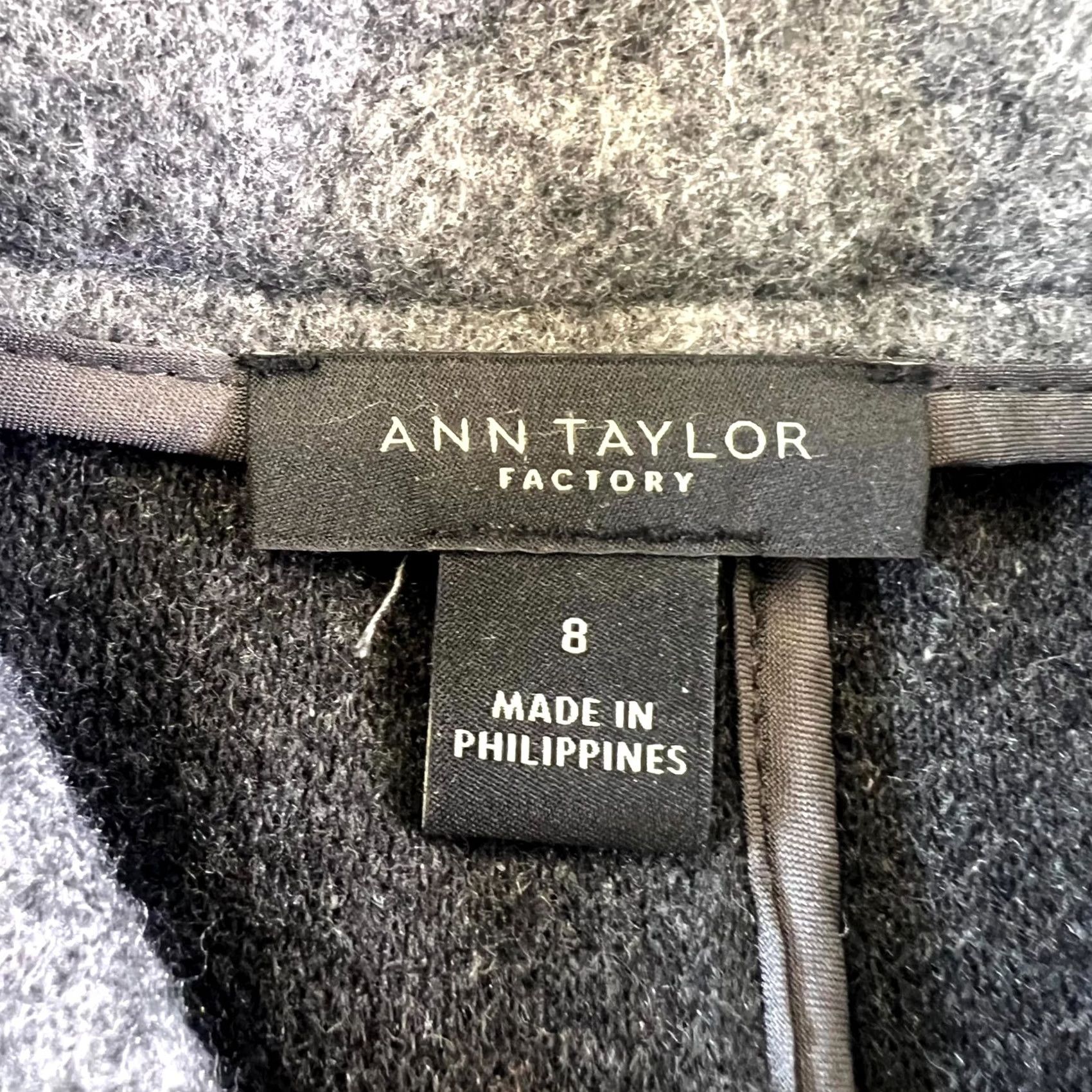 Ann Taylor Ann Taylor Biker Jacket Women's 8 Gray Polyester Asymmetrical Zip Moto Travel Size M / US 6-8 / IT 42-44 - 5 Thumbnail