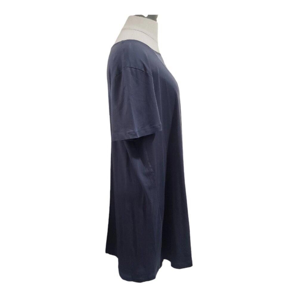 Hanro CT1817 Hanro Dark Grey Short Sleeve Tunic L Size L / US 10 / IT 46 - 3 Thumbnail