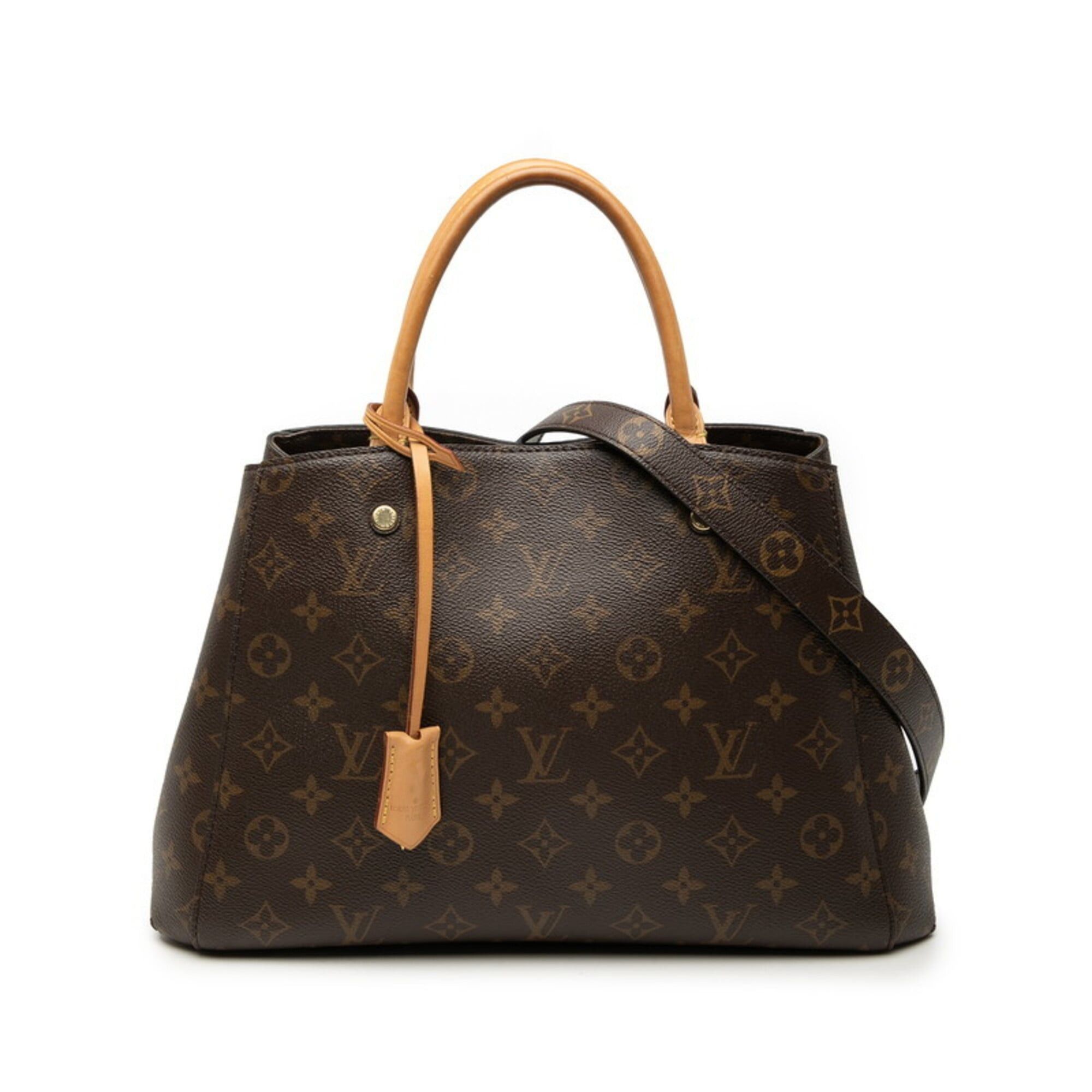 Louis Vuitton Louis Vuitton Monogram Montaigne MM Handbag Shoulder Bag 2WAY M41056 Brown Leather Women's LOUIS VUITTON Size ONE SIZE - 1 Thumbnail