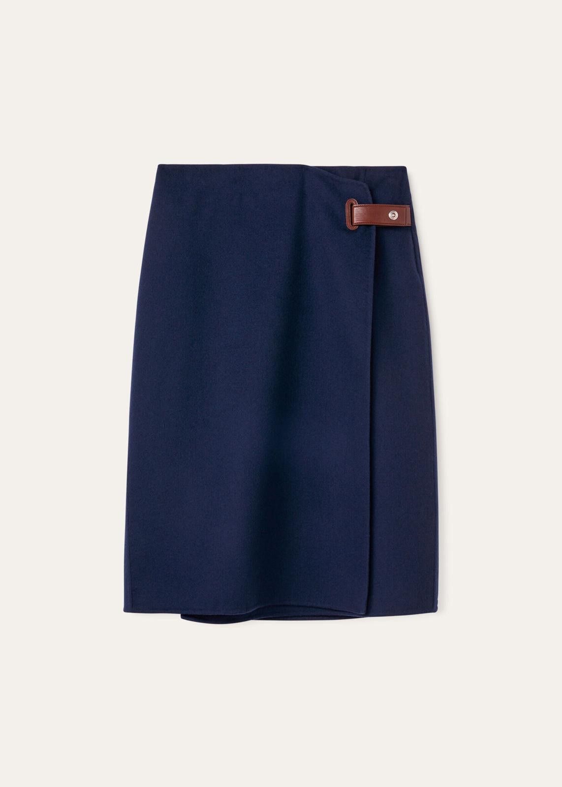 Loro Piana o1srvl11e0225 FAN6753 Keren Skirt in Navy Blue Size 26" / US 2 / IT 38 - 1 Thumbnail
