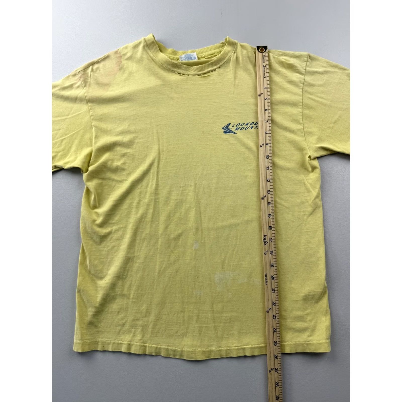 Hanes VINTAGE Hanes Shirt Mens L Yellow Lookout Mountain Great Race Glider Tee USA VTG Size US L / EU 52-54 / 3 - 4 Thumbnail