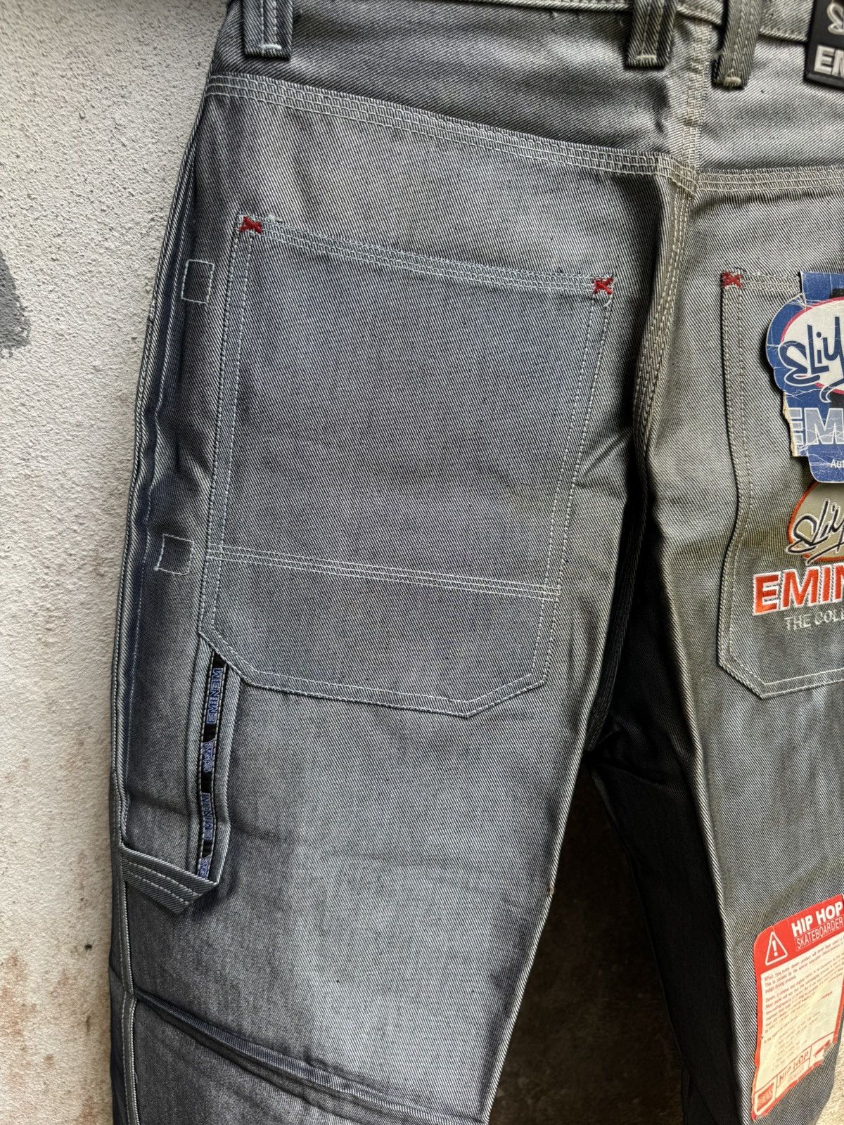 Eminem × Vintage VERY RARE🔥Vintage EMINEM HIPHOP BAGGY FLARE PANTS BOSS02 Size US 34 / EU 50 - 11 Thumbnail