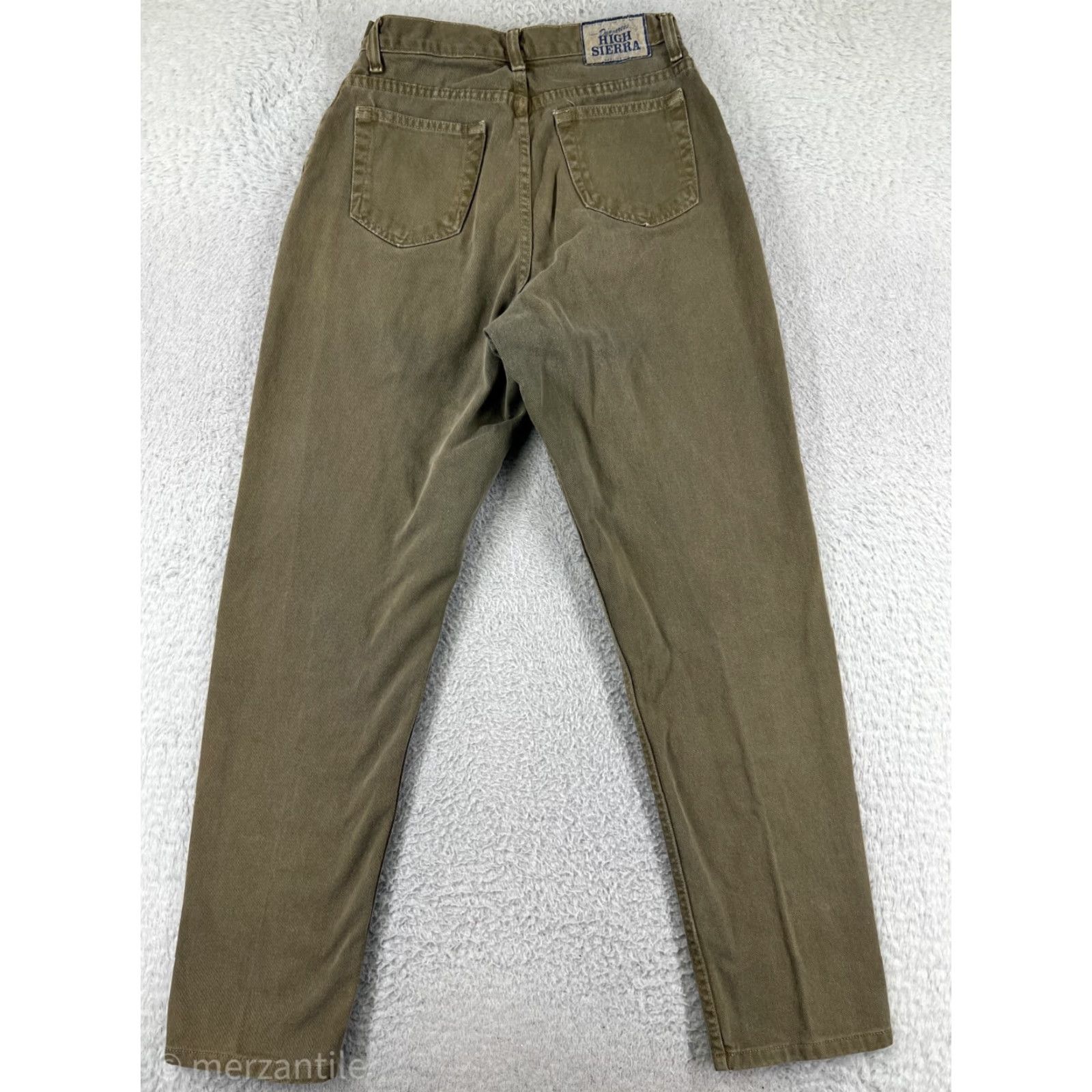 High Sierra VINTAGE High Sierra Jeans Womens 10 Green Denim High Rise Relaxed Tapered 100% Cotton Classic Menswear Size 32" / US 10 / IT 46 - 2 Thumbnail
