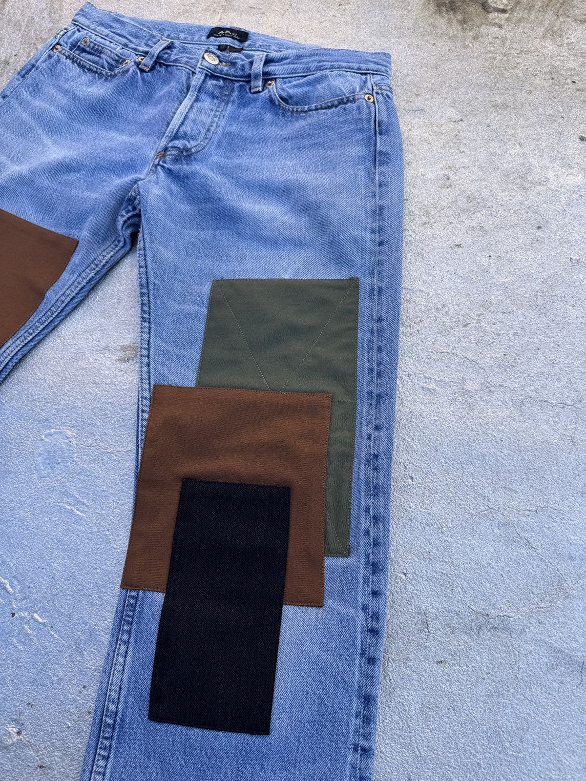 A.P.C. 1 of 1 APC Low Rise Patchwork Repaired Jeans Size US 29 - 4 Thumbnail