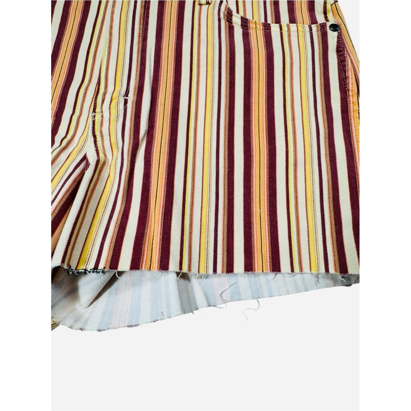 Wrangler NWt New Wrangler Retro High Rise Striped Cowboy Shorts In N Size 33" - 9 Thumbnail