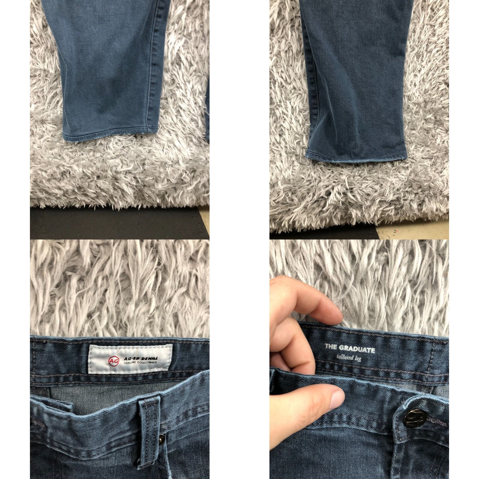 Vintage AG The Graduate Tailor Leg Jeans Size 36 Mens Mid Rise Medium Blue Wash Jeans Regular 5-Pocket Denim Straight | AG Adriano Goldschmied The Everett Men Size US 36 / EU 52 - 8 Thumbnail