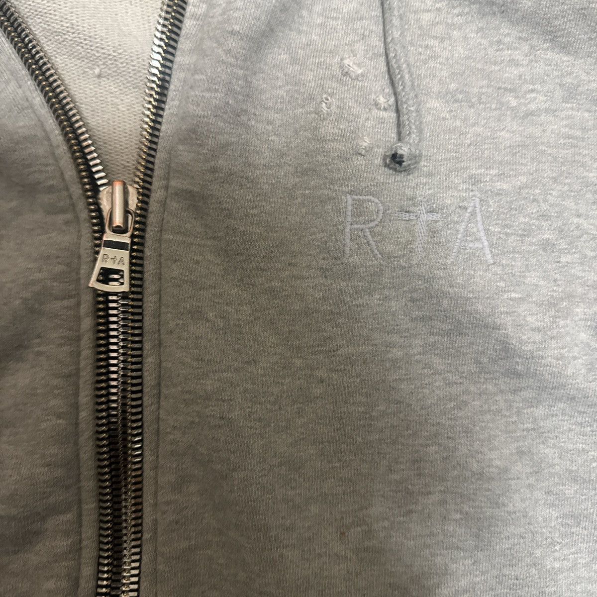 Rta GREY Rta DISTRESSED ZIP HOODIE Size US S / EU 44-46 / 1 - 2 Thumbnail