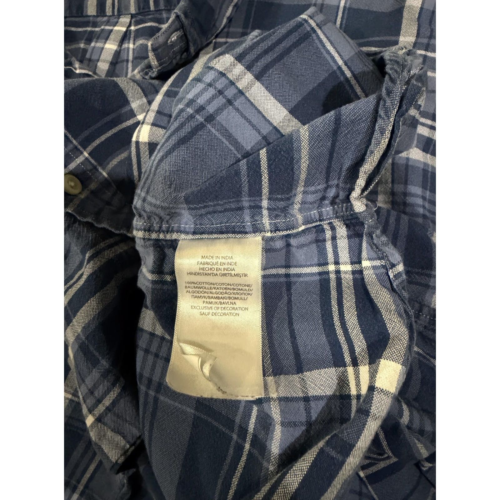 Ralph Lauren Ralph Lauren Shirt Mens 4XB Big Big & Tall Indigo Plaid Blue Oxford Button Down Casual Size US XXL / EU 58 / 5 - 5 Thumbnail