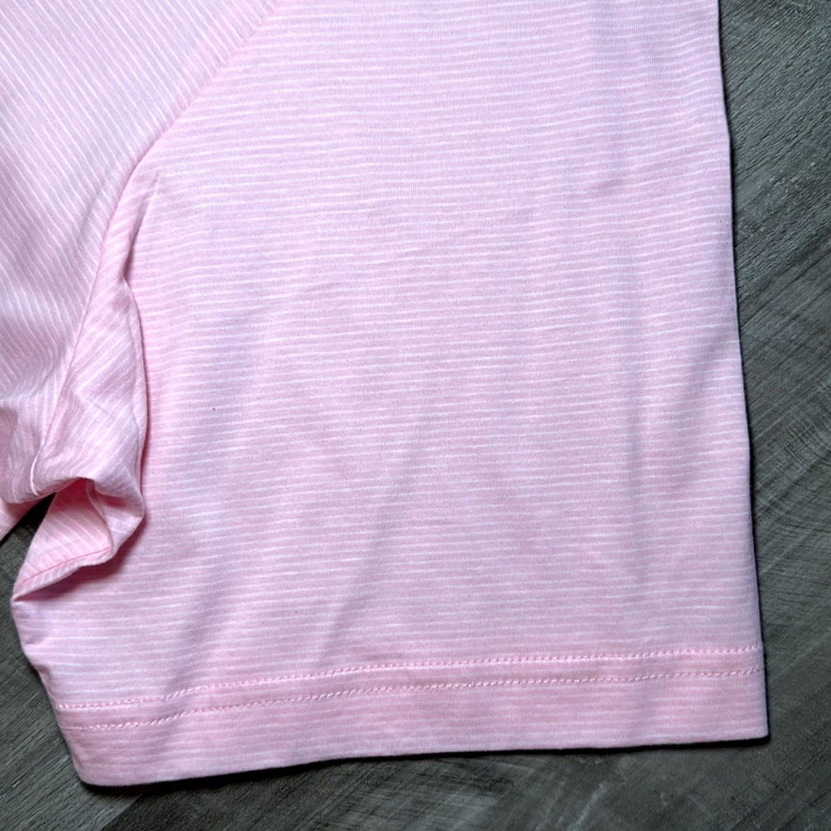 Peter Millar Peter Millar Crown Pilot Mill Haynes Stripe Polo 2XL Men Pink White Stripes Polo Men 2XL Regular NWT Size US XXL / EU 58 / 5 - 4 Thumbnail