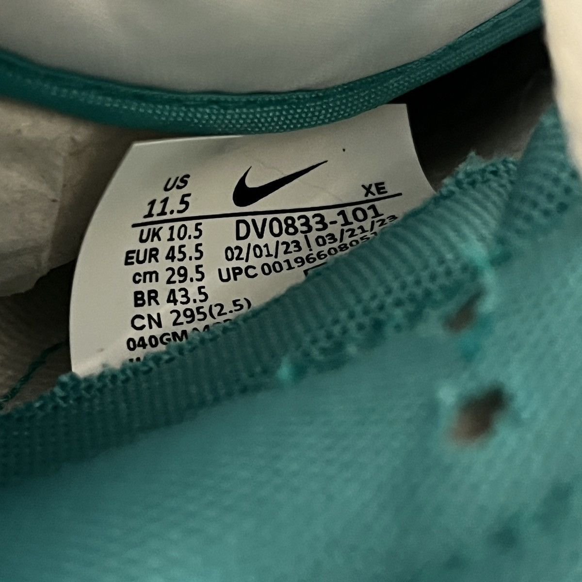 Nike Nike Dunk Low Clear Jade Size US 11.5 / EU 44-45 - 7 Thumbnail