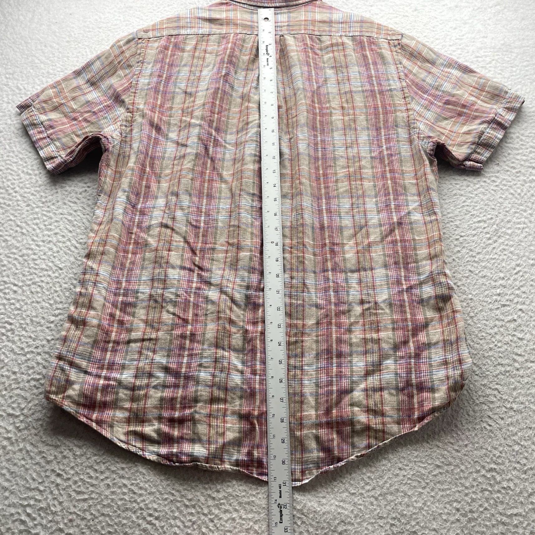 Ralph Lauren Ralph Lauren Button-Up Linen Shirt Mens L Multicolor Plaid Short Sleeve Classic Fit Size US L / EU 52-54 / 3 - 6 Thumbnail