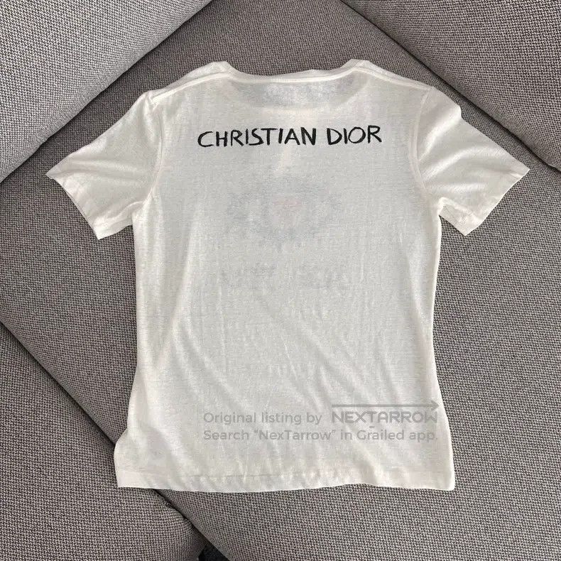 Dior Dior Off-white letter print pattern short-sleeved round-ne Size S / US 4 / IT 40 - 2 Thumbnail