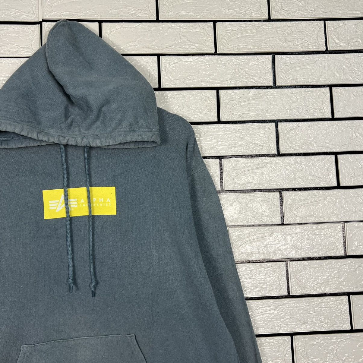 Alpha Industries ALPHA INDUSTRIES Box Logo Pullover Hoodies #4045-C184 Size US XL / EU 56 / 4 - 4 Thumbnail