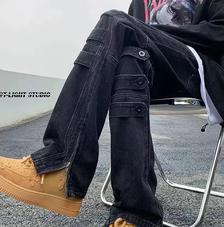 Japanese Brand Hip-hop streetwear men's and women's jeans Size US 32 / EU 48 - 2 Thumbnail