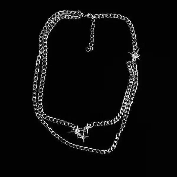 Jewelry Star Chains Tassel Layered Choker Necklaces Size ONE SIZE - 4 Thumbnail