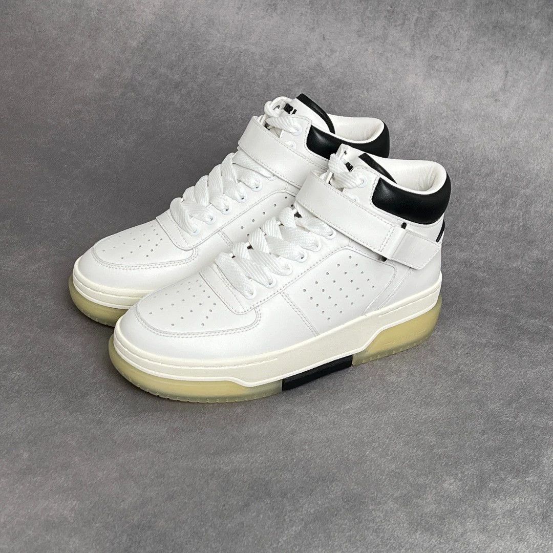 Amiri AMIRI White Leather High Top Sneakers Size US 7 / EU 40 - 1 Thumbnail