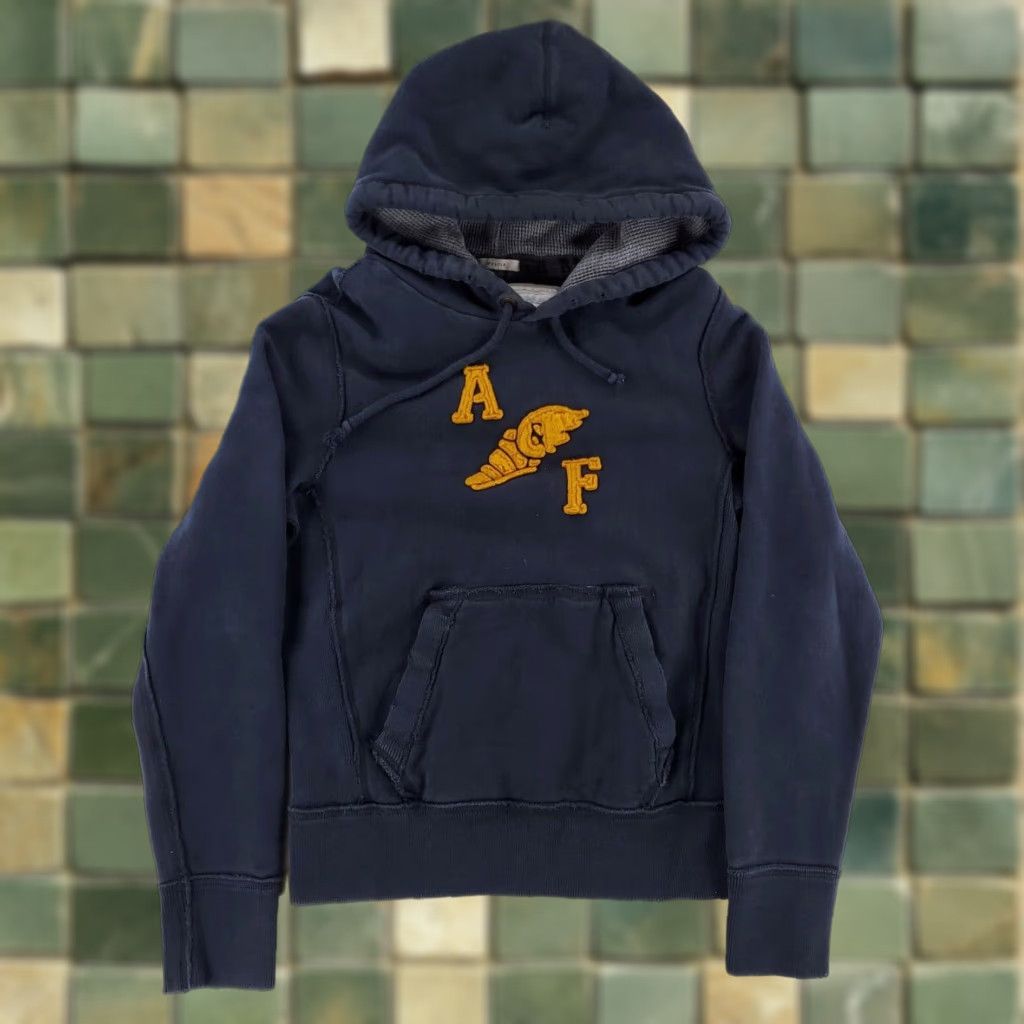 Abercrombie & Fitch Abercrombie & Fitch Muscle Spellout Big Logo Hoodie Blue Mens S Size US S / EU 44-46 / 1 - 1 Thumbnail