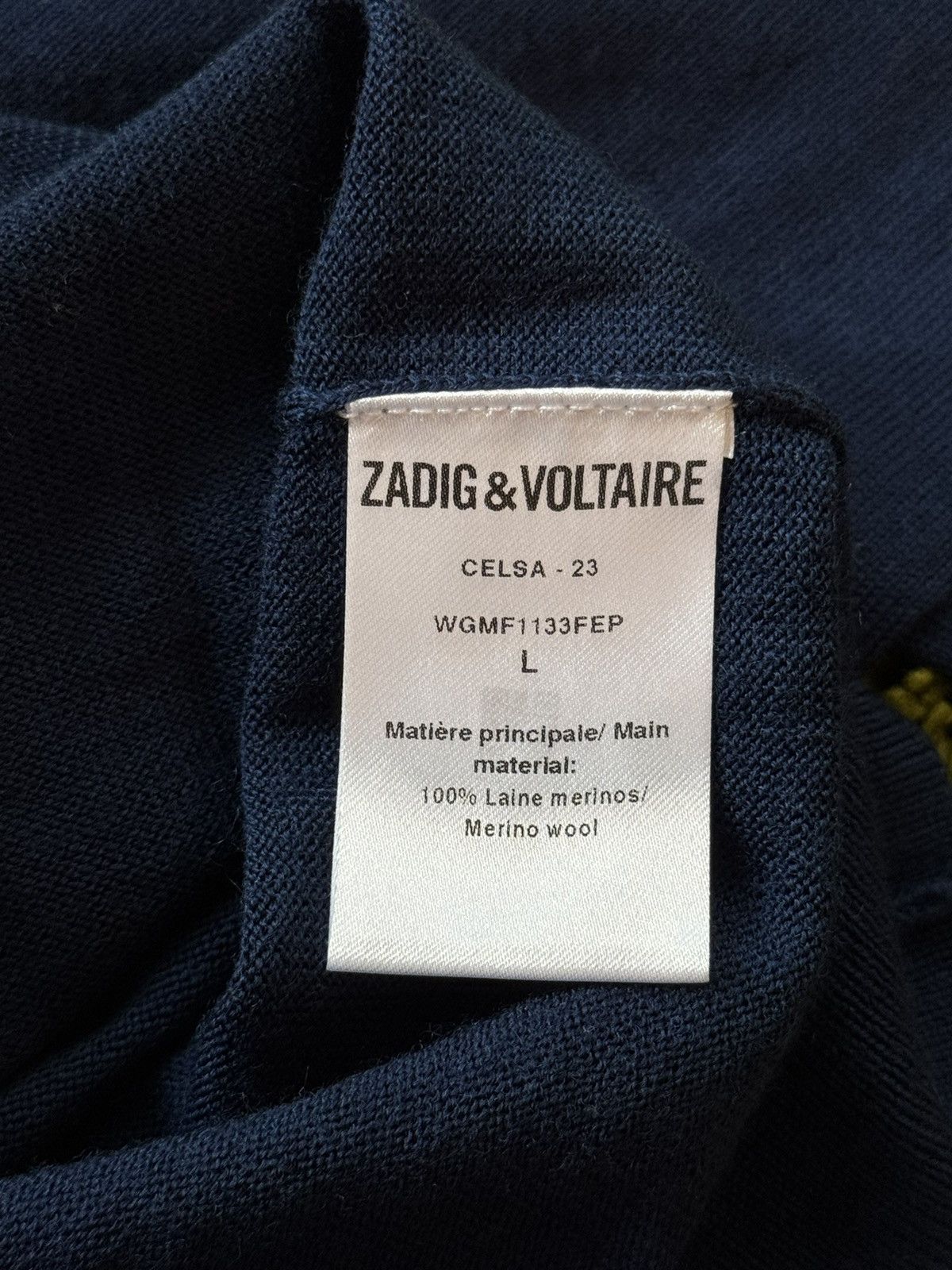 Zadig & Voltaire Zadig & Voltaire 100% wool jersey style pullover sweater Size US L / EU 52-54 / 3 - 6 Thumbnail