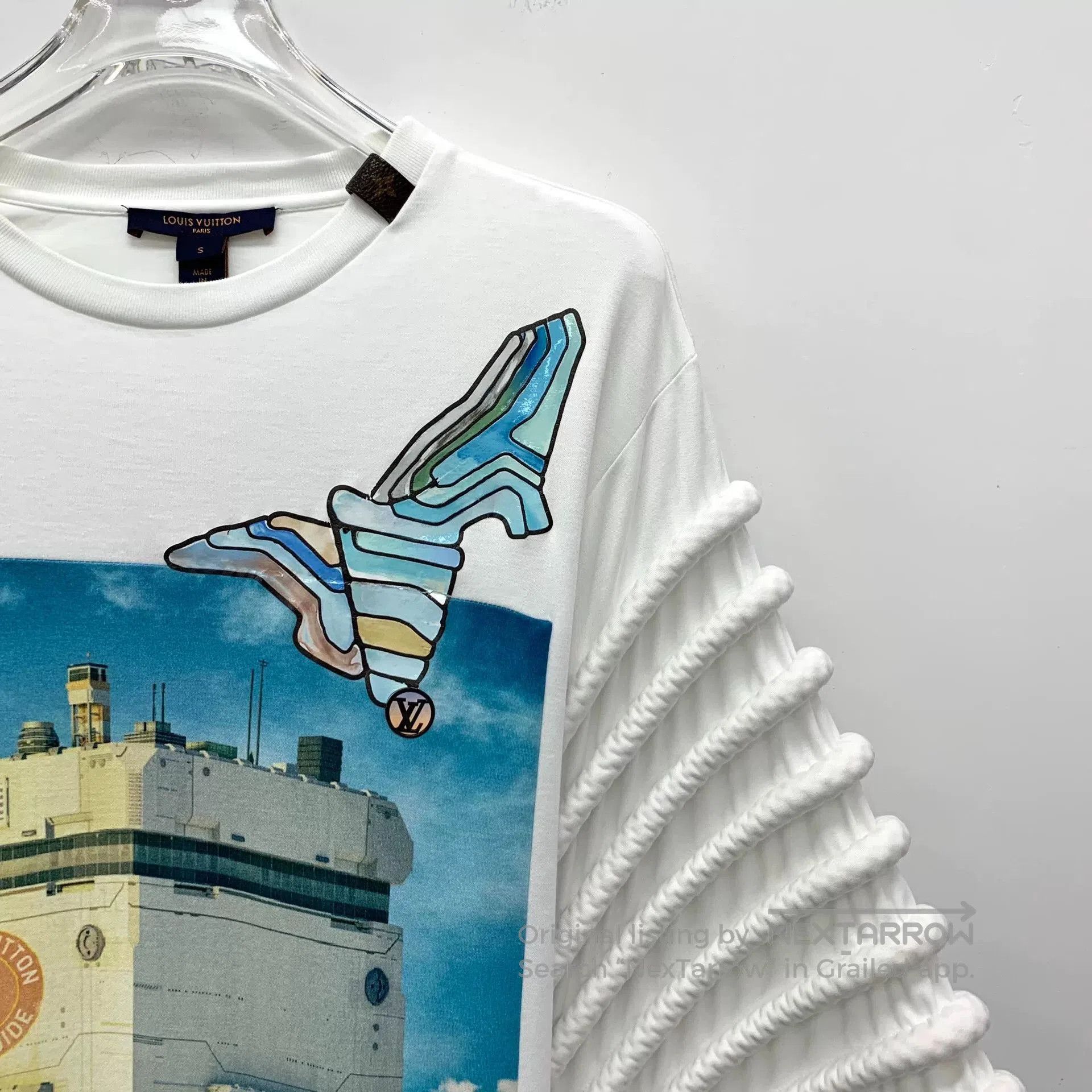 Louis Vuitton Louis Vuitton White Sky City Print Dress. Size S / US 4 / IT 40 - 3 Thumbnail