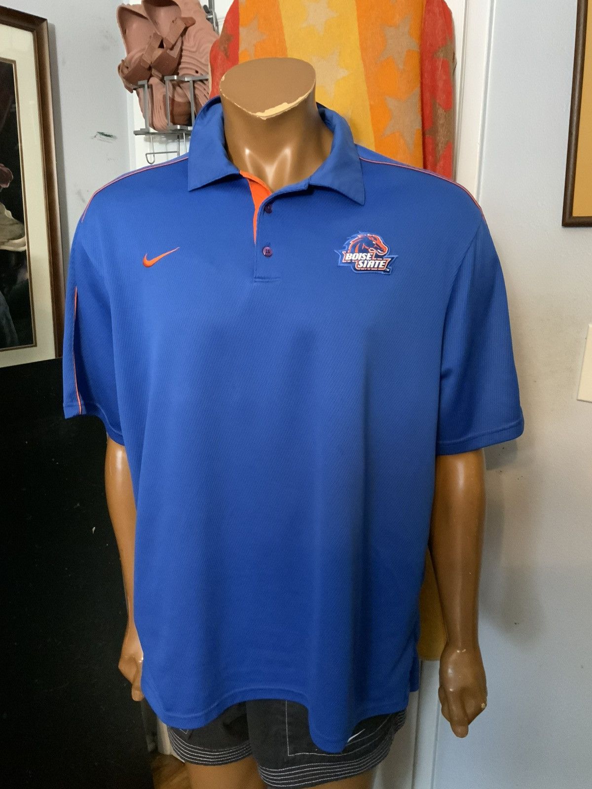 Nike Nike Dri Fit Boise State Broncos Logo Performance Polo Shirt Size US XL / EU 56 / 4 - 11 Thumbnail