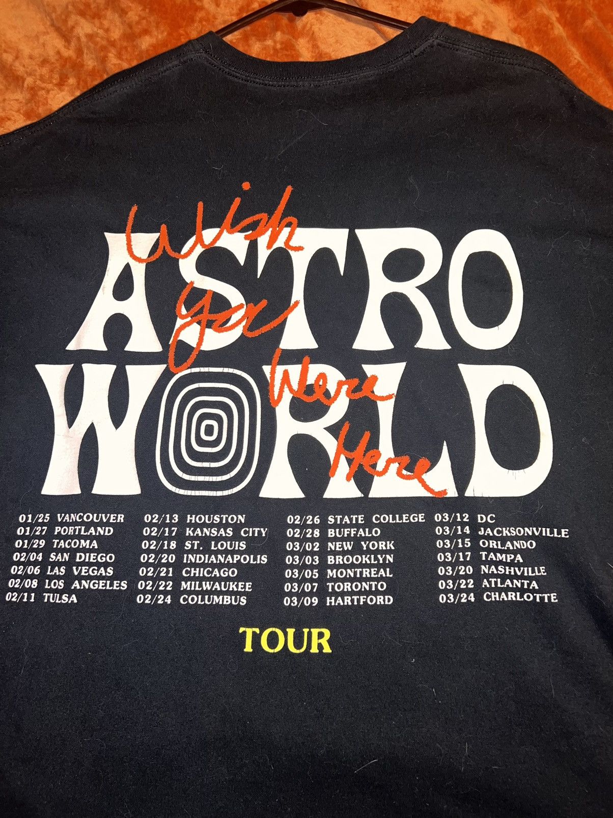 Travis Scott Travis Scott Wish you were here tour tee Size US XXL / EU 58 / 5 - 5 Thumbnail