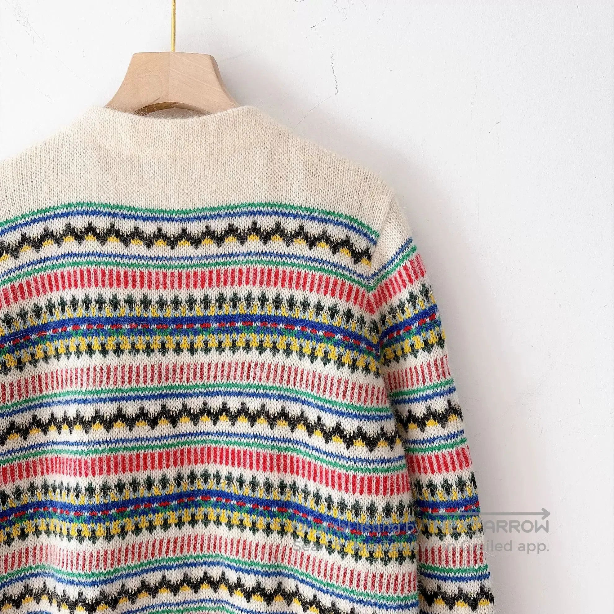 Saint Laurent Paris Saint Laurent Cream Striped Cardigan. Size M / US 6-8 / IT 42-44 - 5 Thumbnail