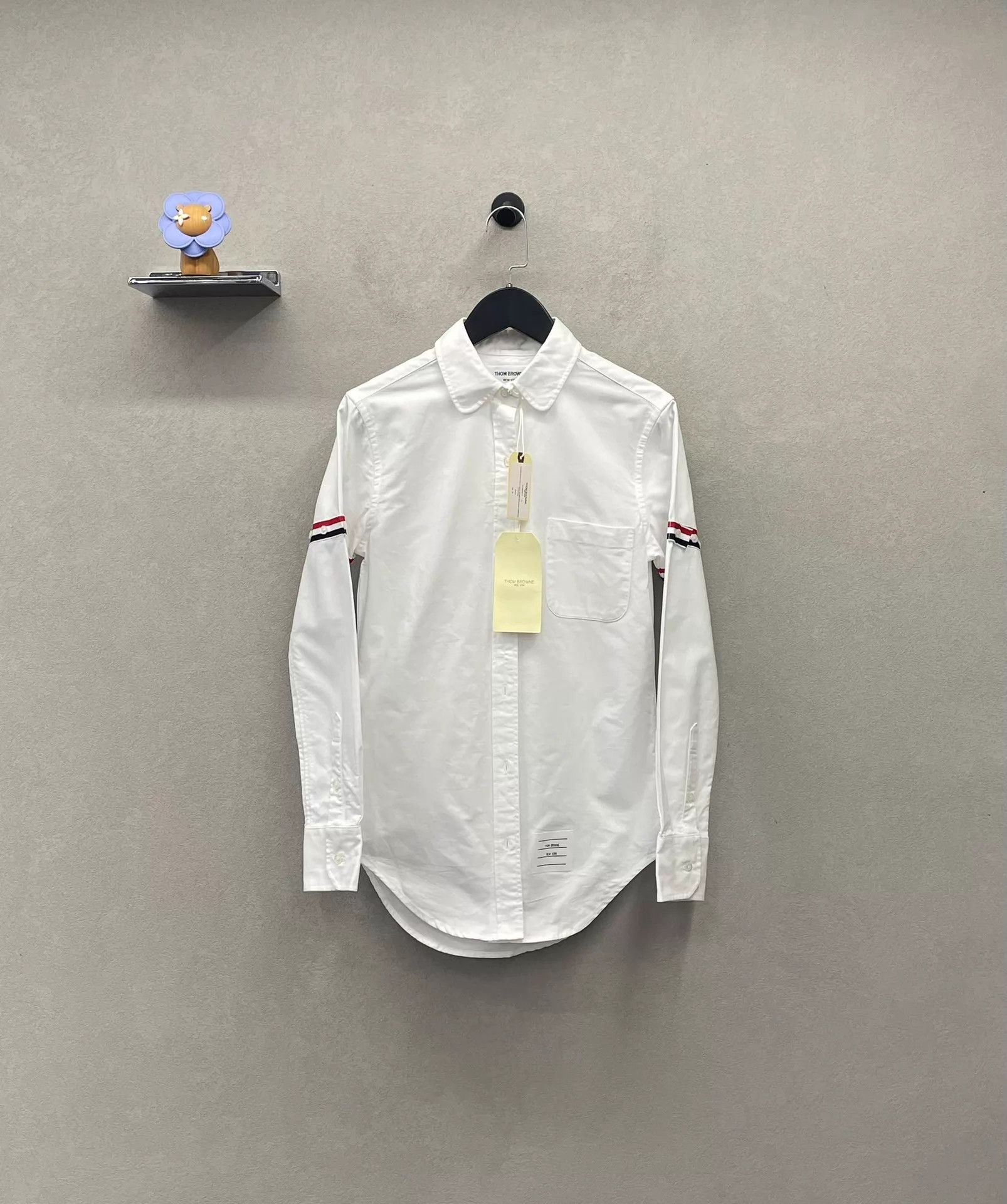 Thom Browne THOM BROWNE White Striped Cuff Button LS Shirt 38 New Size XS / US 0-2 / IT 36-38 - 1 Thumbnail
