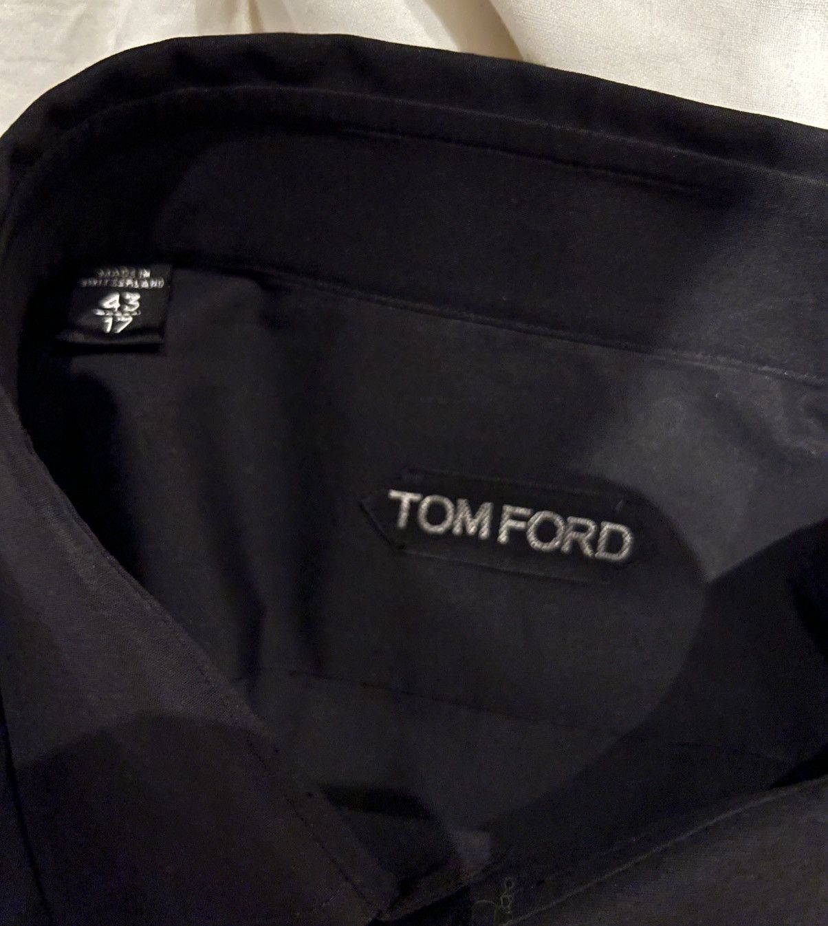 Tom Ford TOM FORD Black Dress Shirt Size 17 43 Long Sleeves Cotton Size US L / EU 52-54 / 3 - 8 Thumbnail