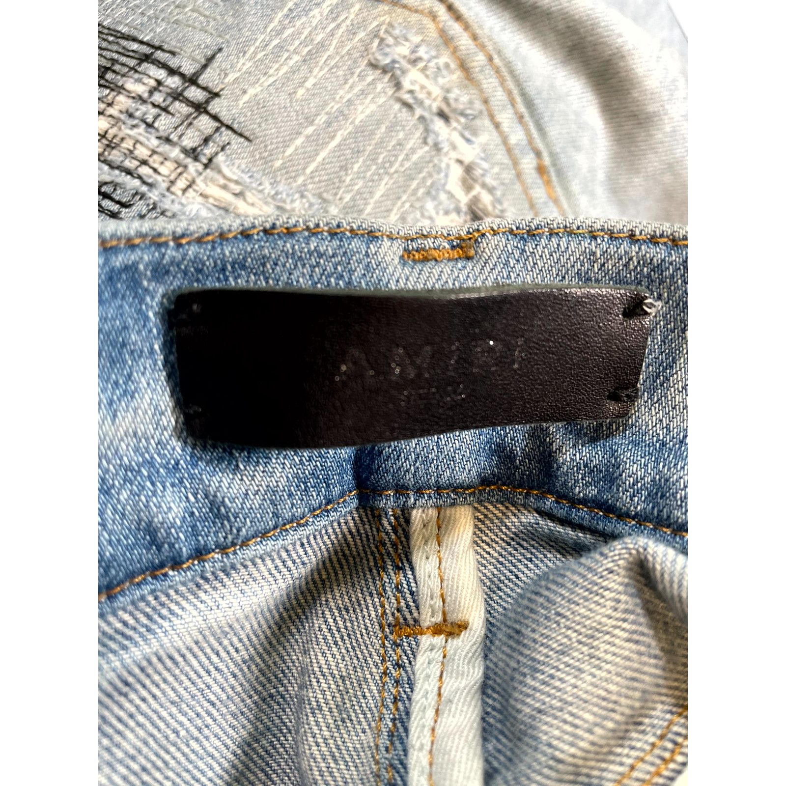Amiri Amiri Multi Stitch Light Wash Jeans Size US 36 / EU 52 - 4 Thumbnail