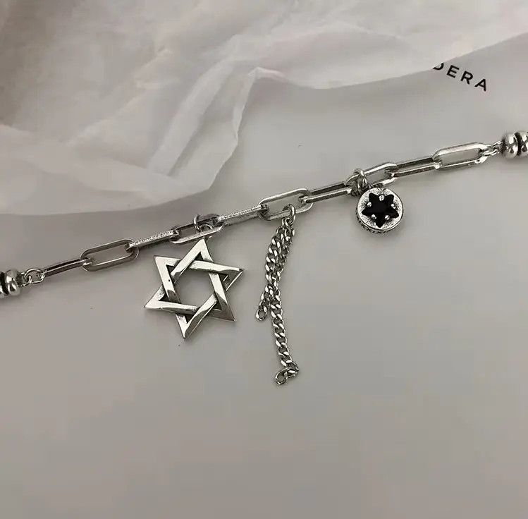 Jewelry Pentagram Thick Chain Necklace Size ONE SIZE - 4 Thumbnail