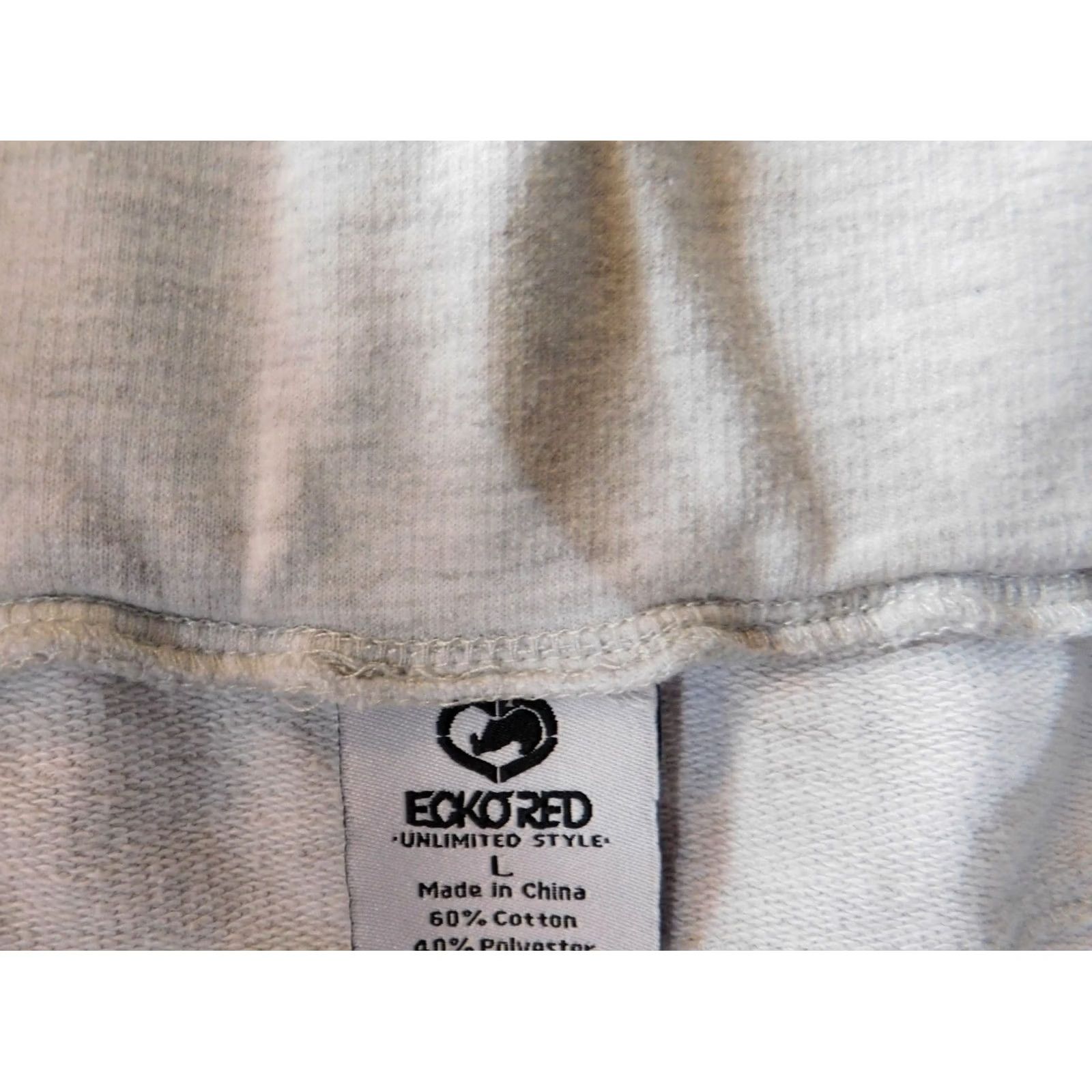 Vintage Ecko Red Womens Capri Pants L Gray Stretch Regular Waist 32 Inseam 17 Best Casual Knit Cotton Polyester Size 24" / US 00 / IT 34 - 3 Thumbnail