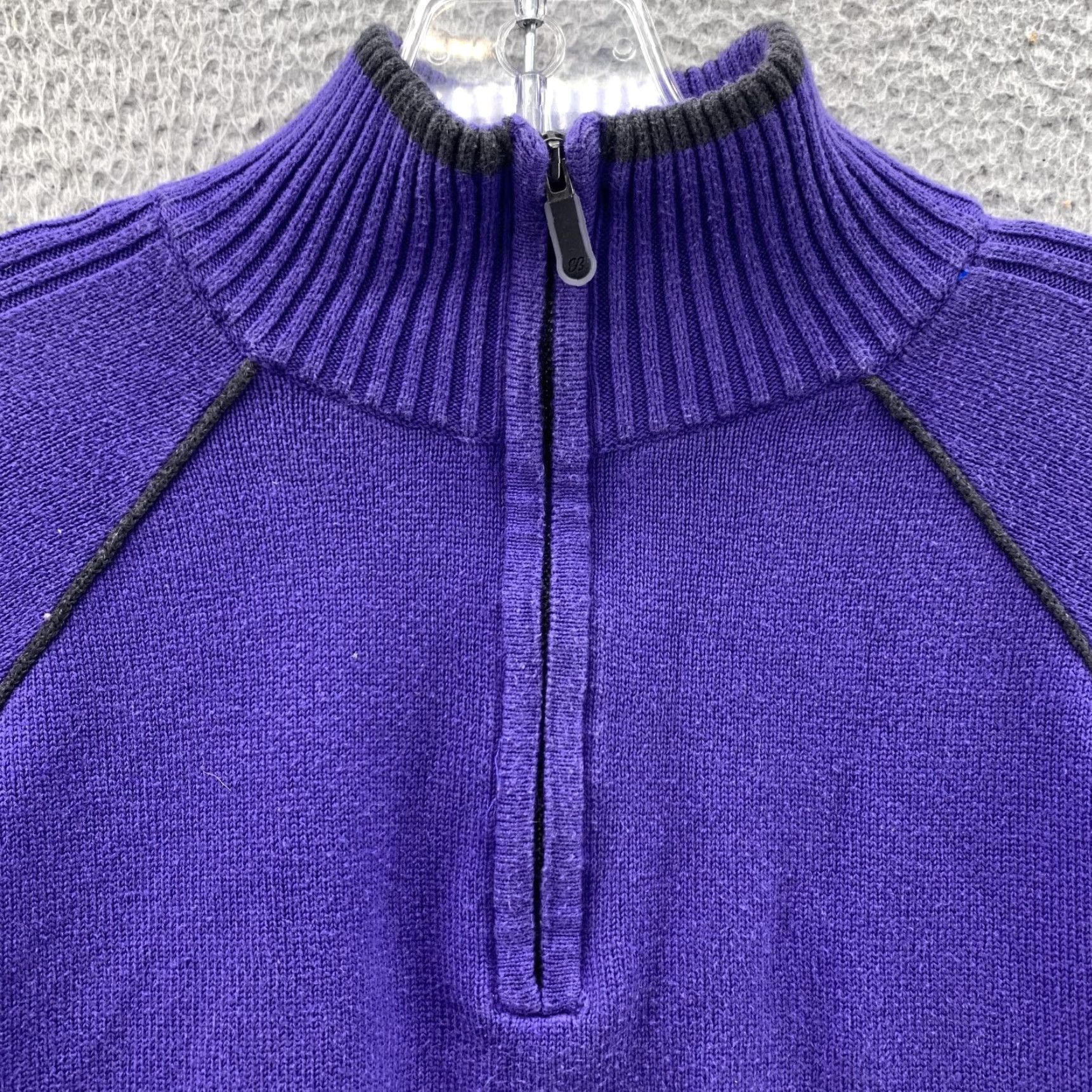 Eddie Bauer Eddie Bauer 1/4 Zip Sweater Women Med Purple Knit Preppy Sport Athleisure Hiking Jacket Size M / US 6-8 / IT 42-44 - 2 Thumbnail