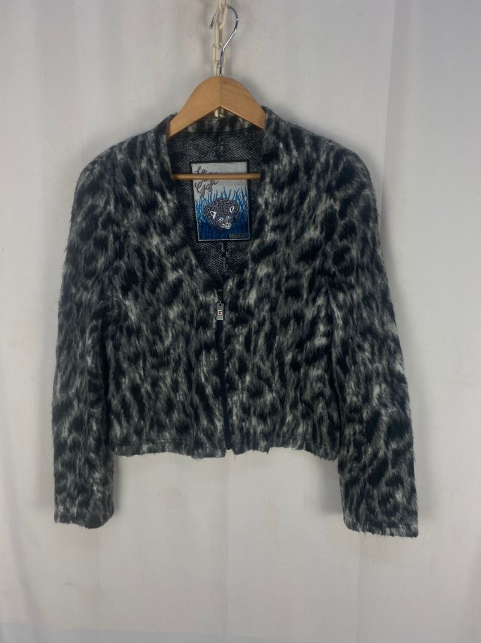 Japanese Brand Leopard wool cardigan croptop jacket Size S / US 4 / IT 40 - 10 Thumbnail