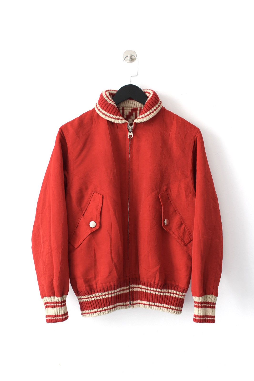 Nicole Club 2000S NICOLE CLUB REVERSIBLE ZIP-UP SOLID RED KNIT JACKET Size US L / EU 52-54 / 3 - 2 Thumbnail