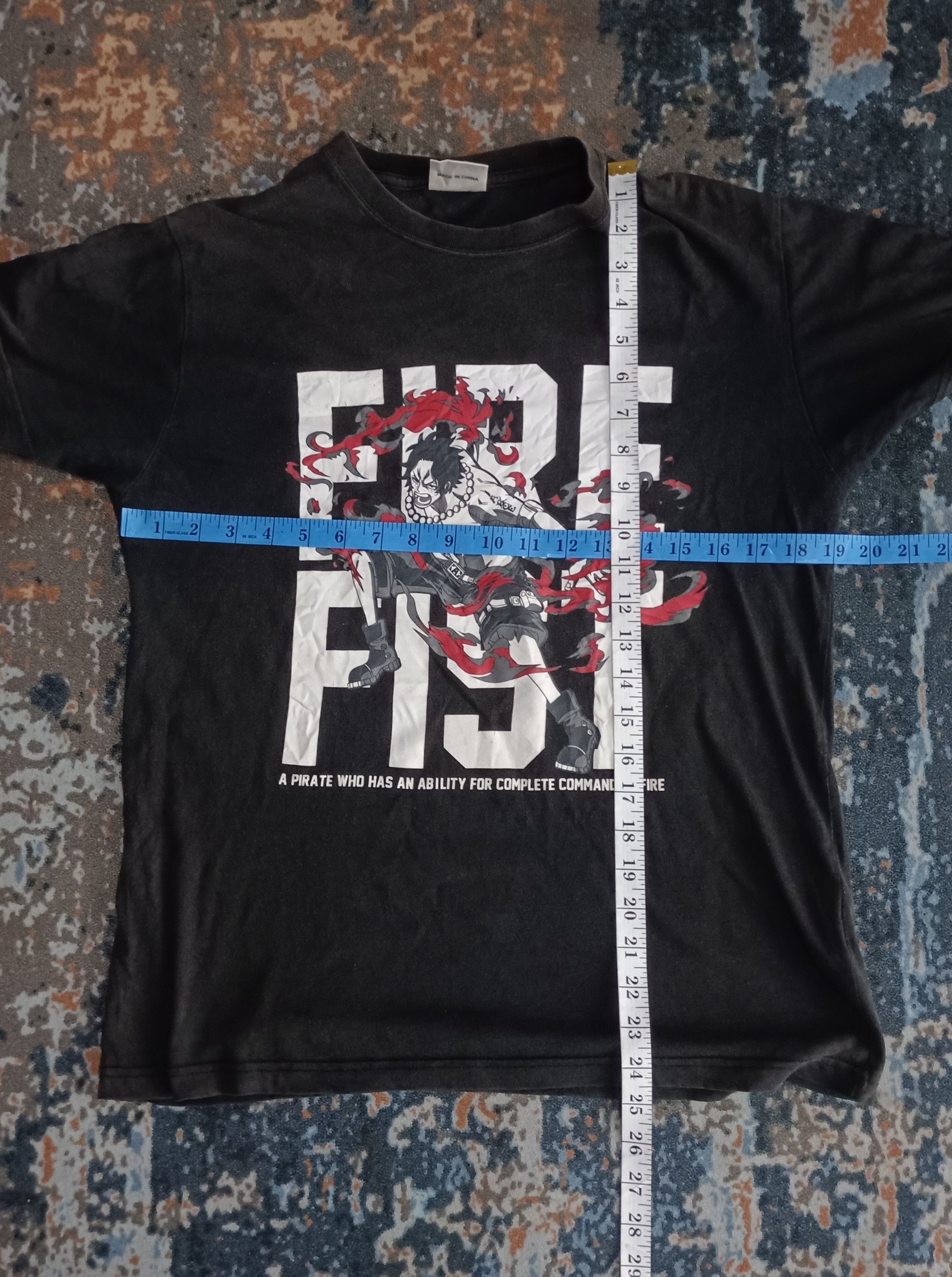 Anime × Japanese Brand × One Piece Vintage One Piece " Fire Fist" Single Charachter Size US M / EU 48-50 / 2 - 10 Thumbnail
