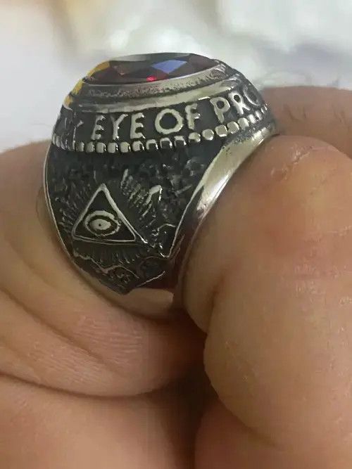 Other Unique Stone Ring Steel Retro Jewelry Size ONE SIZE - 4 Thumbnail