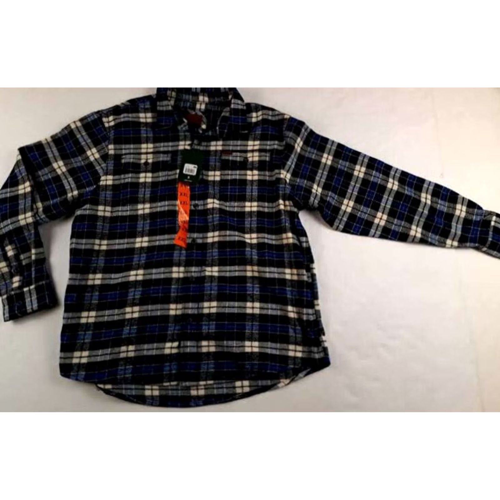 Orvis Vintage Orvis Blue Plaid Cotton Flannel XL Shirt - NWT Size US XXL / EU 58 / 5 - 2 Thumbnail