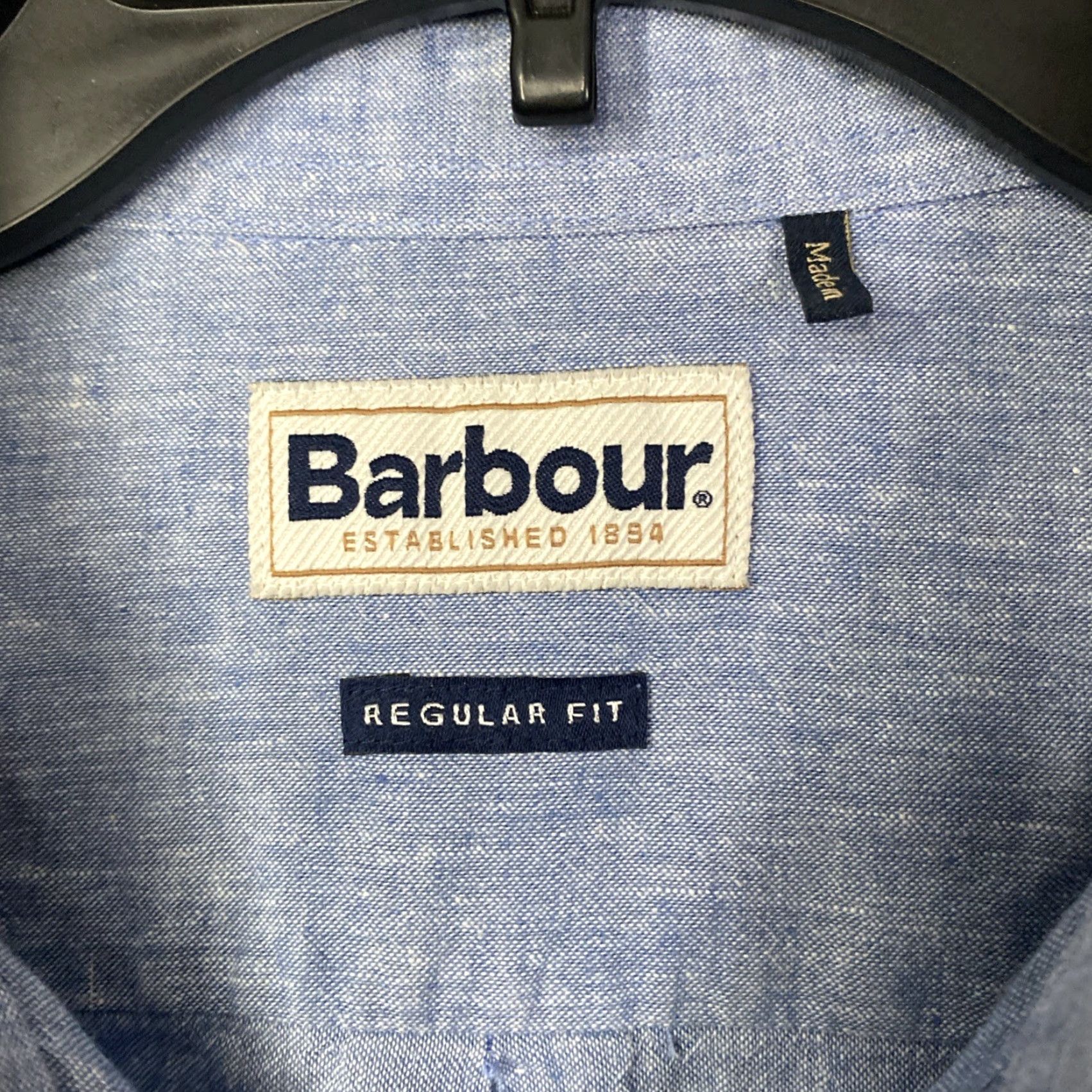 Barbour Barbour Button-Up Shirt Mens Large Blue Linen Short Sleeve L 26x30 Size US L / EU 52-54 / 3 - 2 Thumbnail