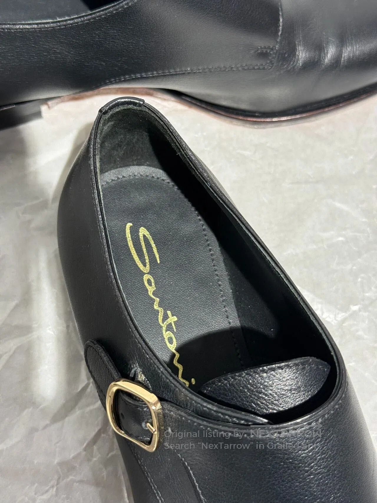 Santoni Santoni Black Monk Strap Shoes for Women. Size US 5 / IT 35 - 8 Thumbnail