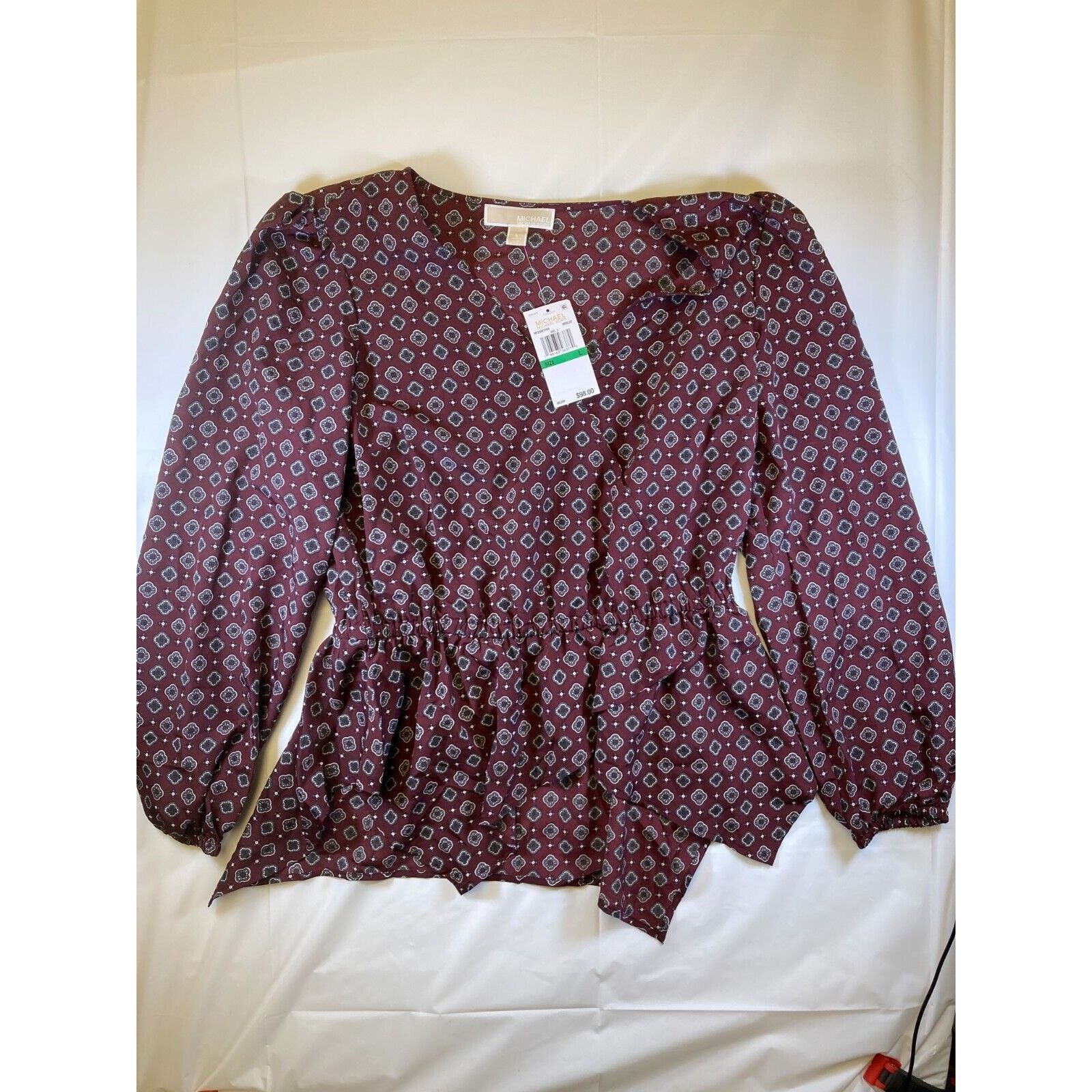 Michael Kors Michael Kors Merlot Wrap Top Printed Foulard Surplice Large Size L / US 10 / IT 46 - 6 Thumbnail