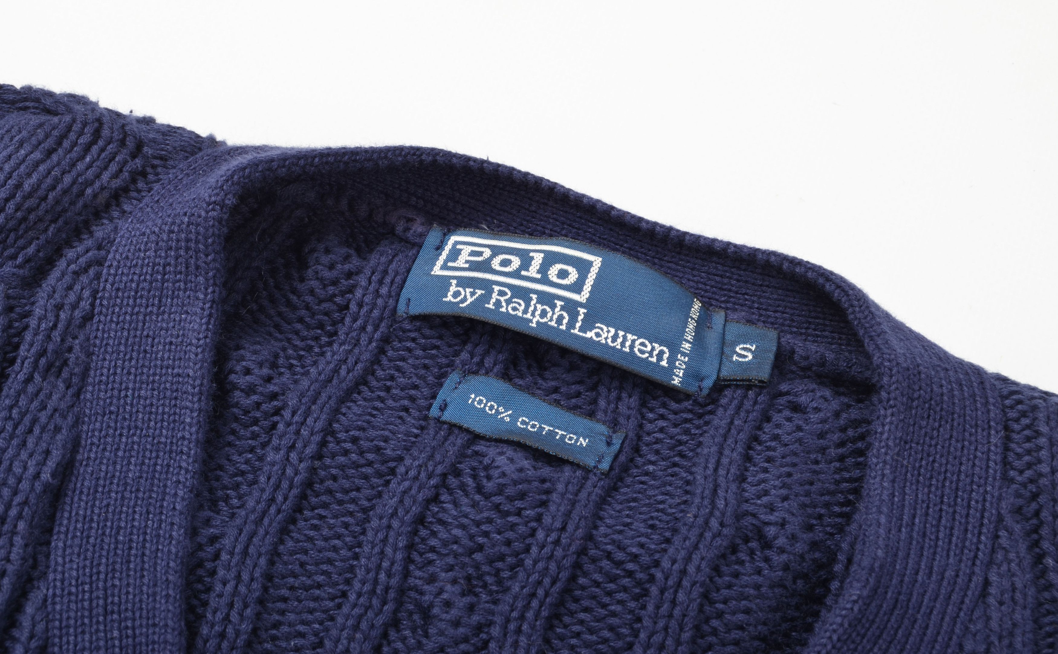 Polo Ralph Lauren Polo Ralph Lauren Cable Knit Blue Cotton Cardigan Size US S / EU 44-46 / 1 - 4 Thumbnail