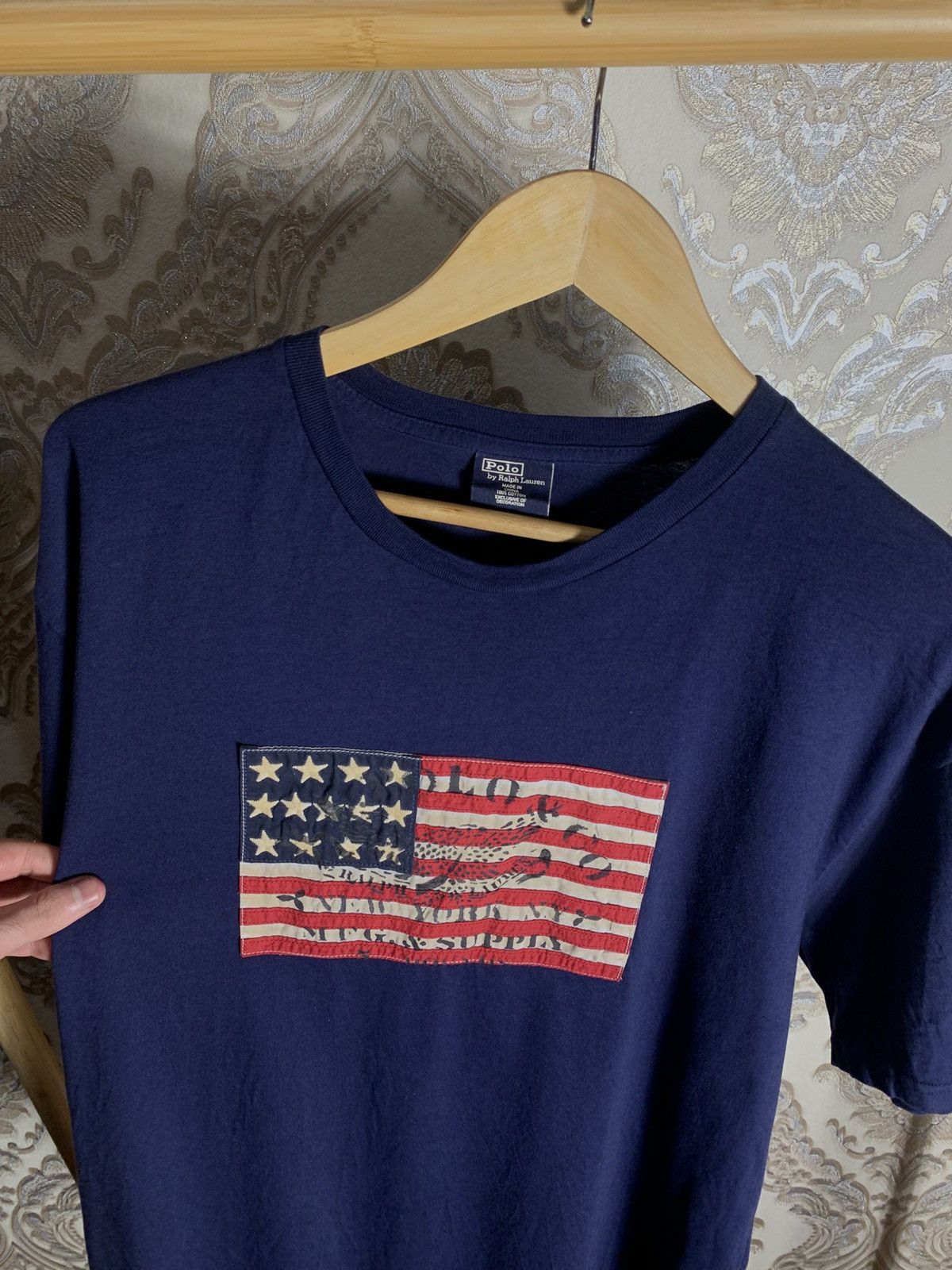 Polo Ralph Lauren VINTAGE POLO RALPH LAUREN USA FLAG RETRO T-SHIRT CASUAL 90s Size US L / EU 52-54 / 3 - 2 Thumbnail