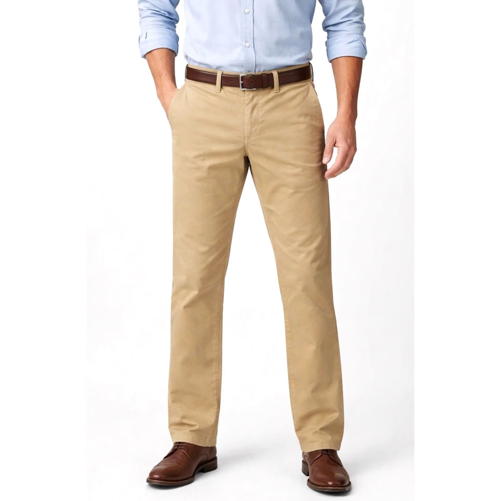 Peter Millar Peter Millar Khaki Pants 36 Flat Front Stretch Chino Classic Fit Men’s Corduroy Hat Size US 36 / EU 52 - 2 Thumbnail