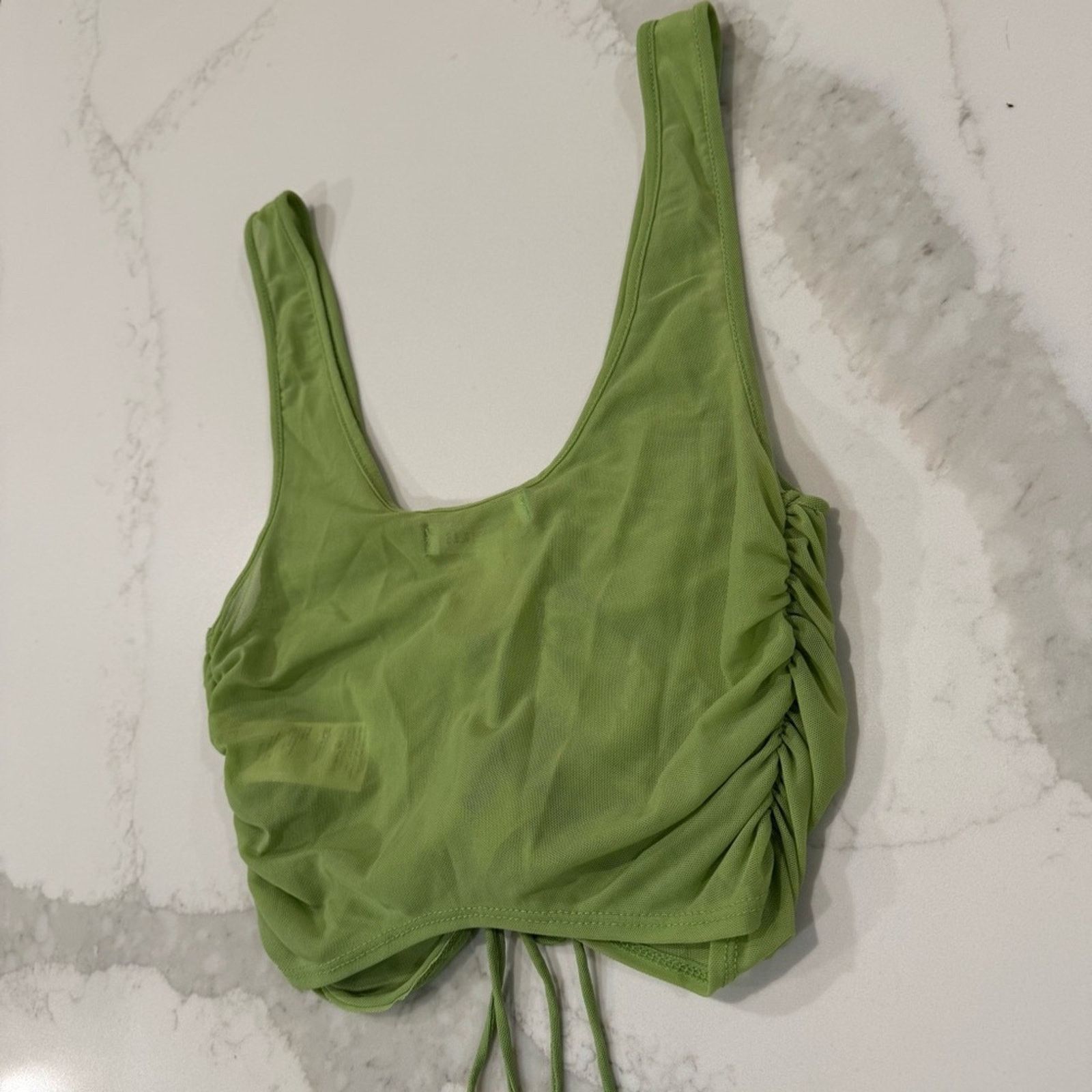 Urban Outfitters Urban Outfitters NWT Ruched Lace Up Crop Sheer Tank Womens M Size M / US 6-8 / IT 42-44 - 12 Thumbnail