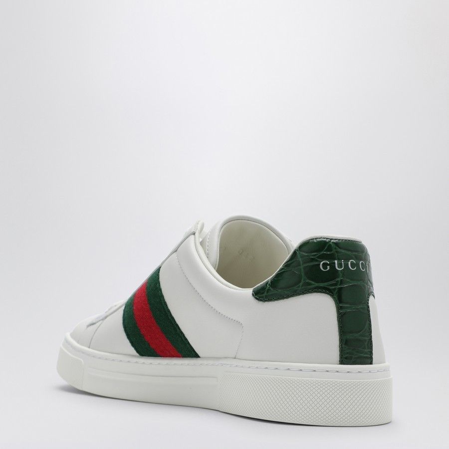 Gucci o1d2blof0824 Ace Sneaker With Web in White Size US 6.5 / IT 36.5 - 4 Thumbnail